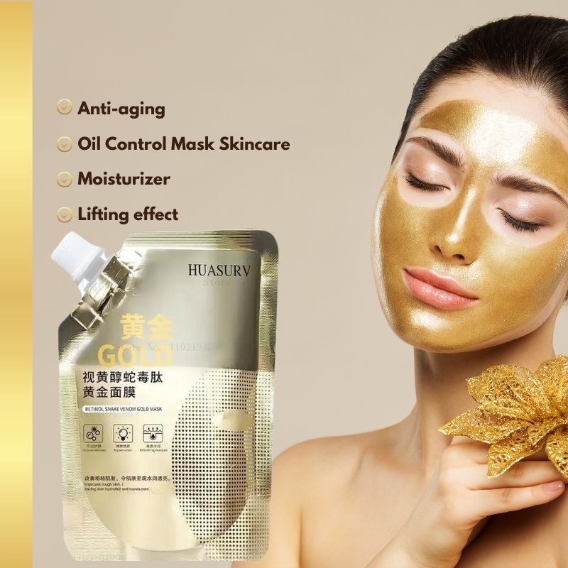 Retinol Snake Venom Peptide Gold Mask Moisturizing Anti-aging Anti-wrinkle Brightening Oil Control Mask Skin Care