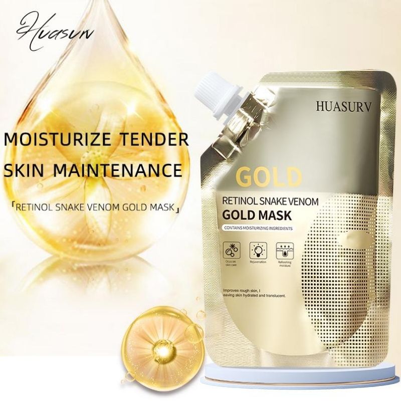 Retinol Snake Venom Peptide Gold Mask Moisturizing Anti-aging Anti-wrinkle Brightening Oil Control Mask Skin Care