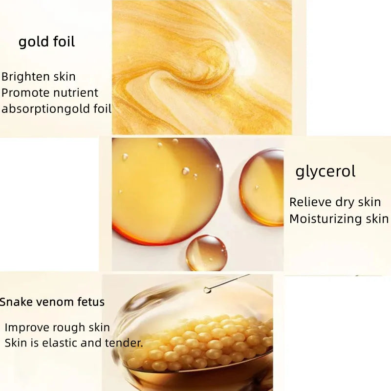 Retinol Snake Venom Peptide Gold Mask Moisturizing Anti-aging Anti-wrinkle Brightening Oil Control Mask Skin Care